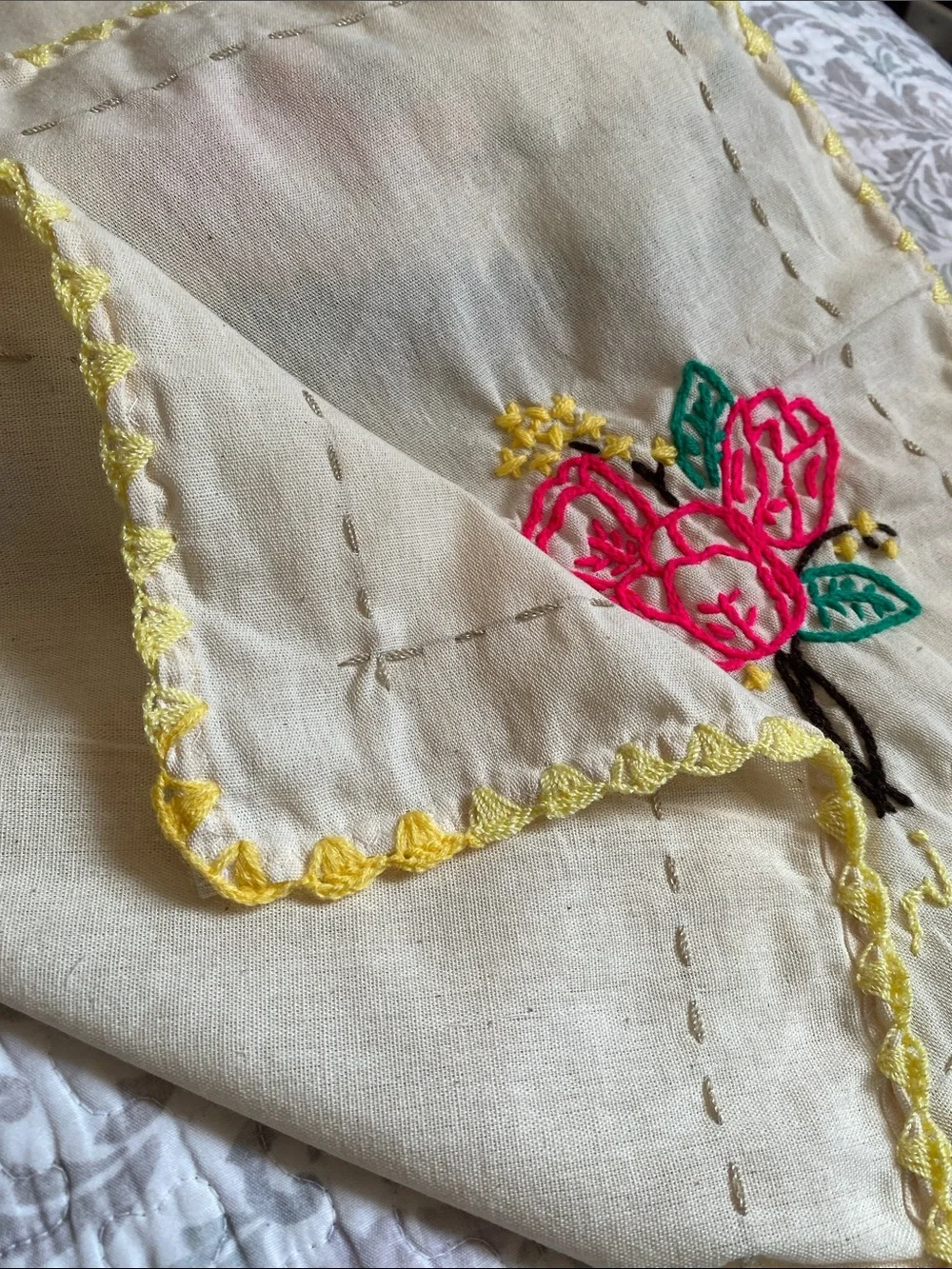 Embroidered Day-of-Week Napkin Set - Assorted Colors